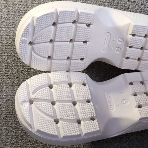 Crocs Stomp Slide Platform Chunky Slip On Chalk White Comfort Womens 7 - Picture 8 of 10